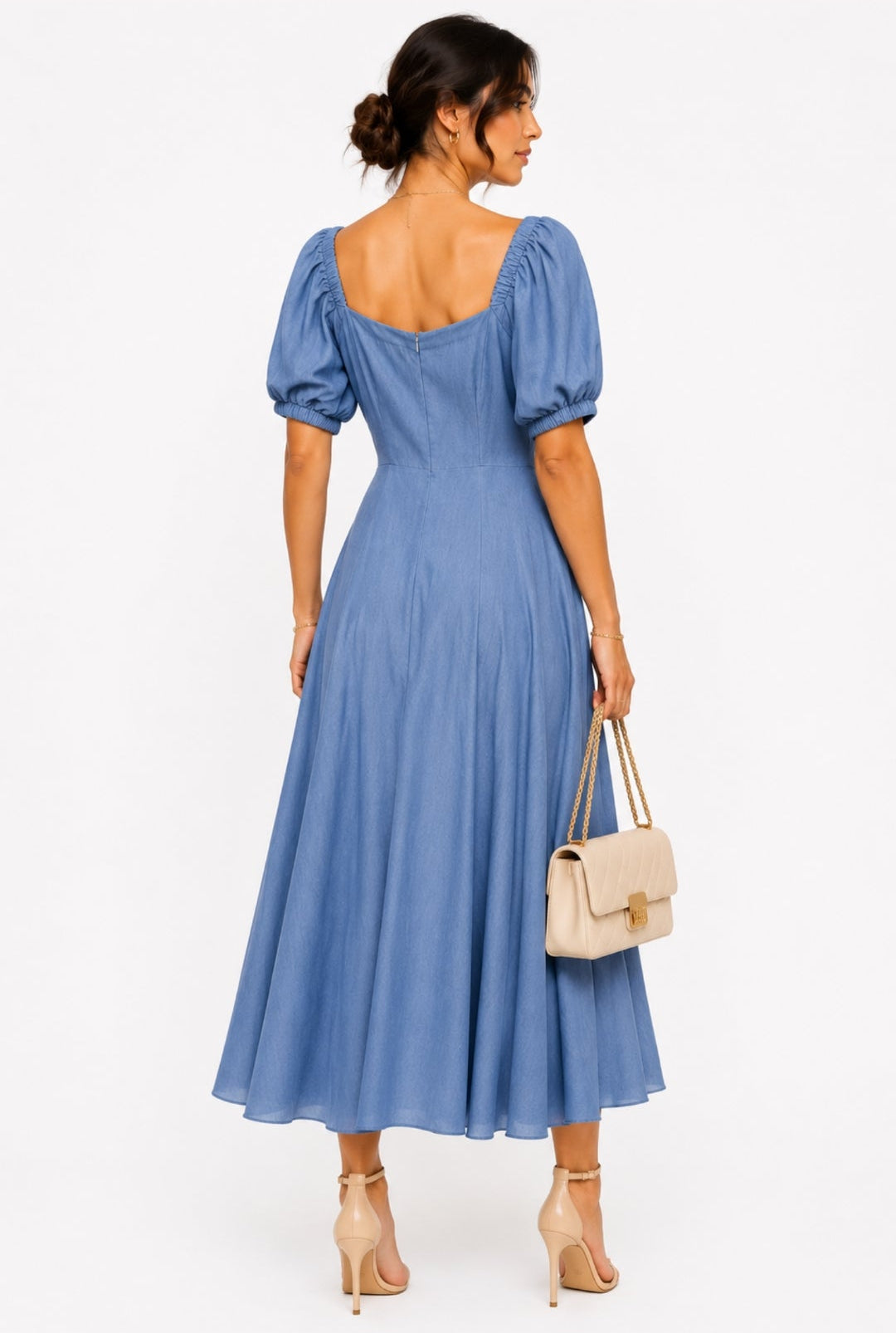 DENIM TIE ME UP DRESS