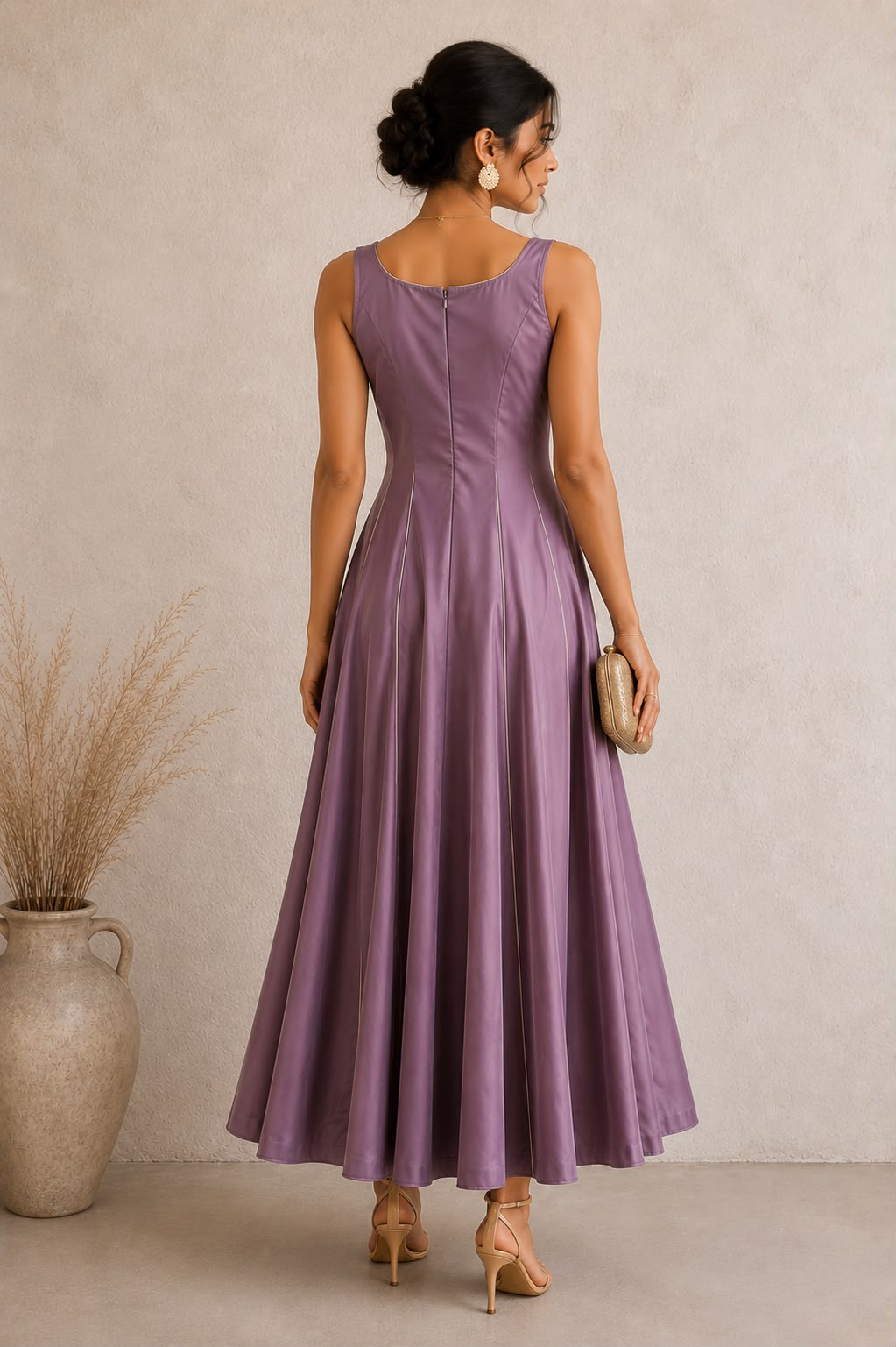 LAVENDER CORDED DRESS