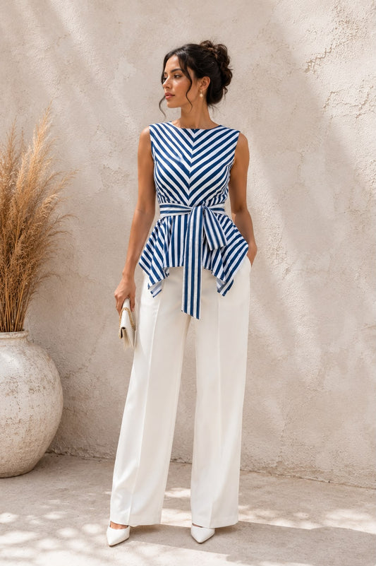 STRIPED ROCK & ROLL TOP