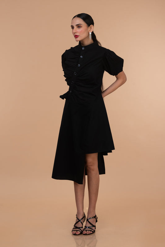 UP TIDE BUTTON DRESS