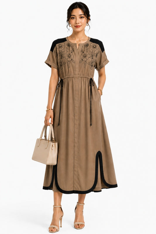 MILITARY EMBROIDED DRESS