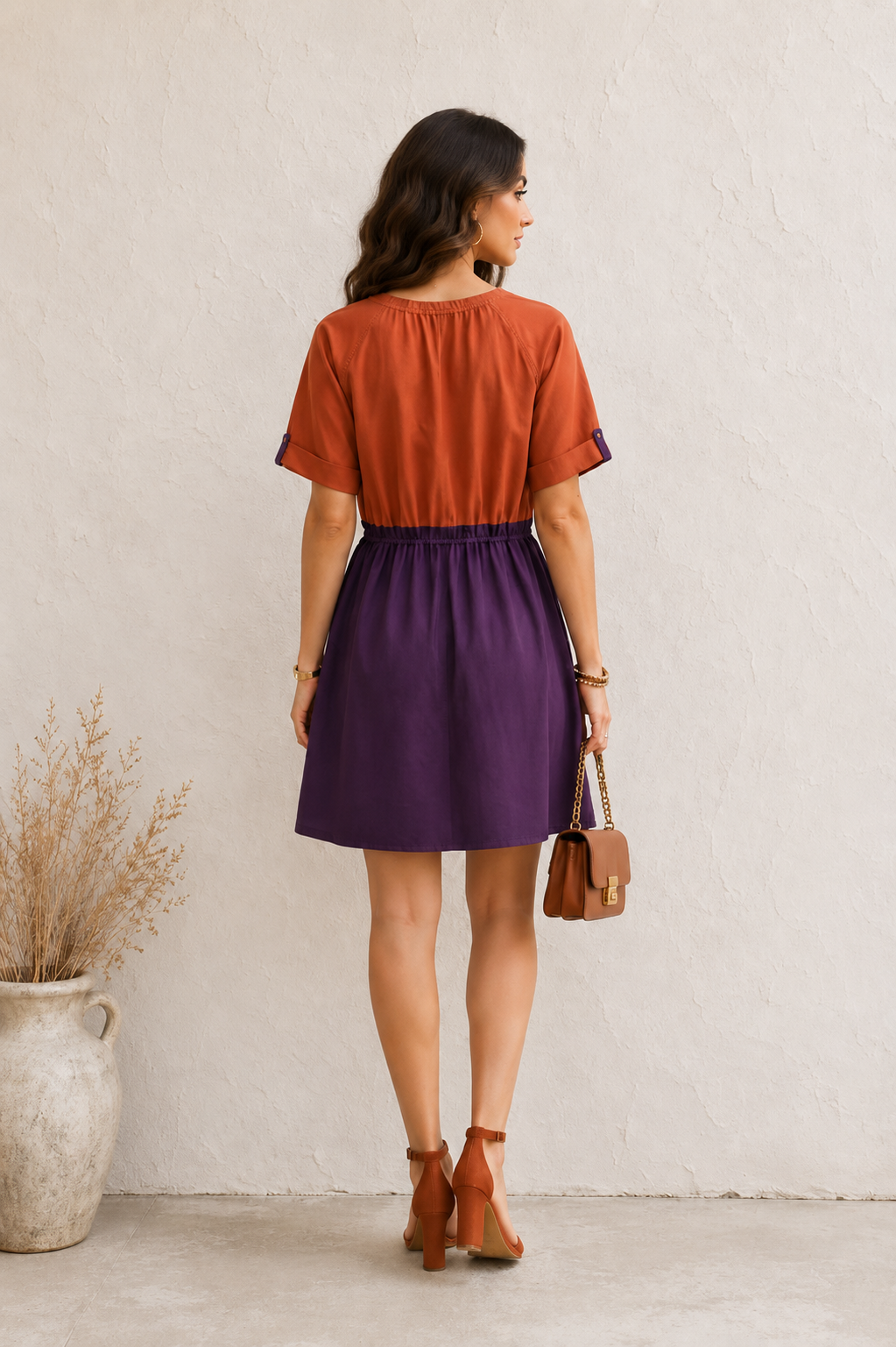 MAGENTA FLAME JACKET DRESS