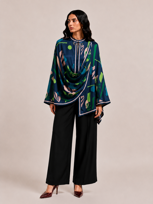 ABSTRACT DREAM DRAPE TOP