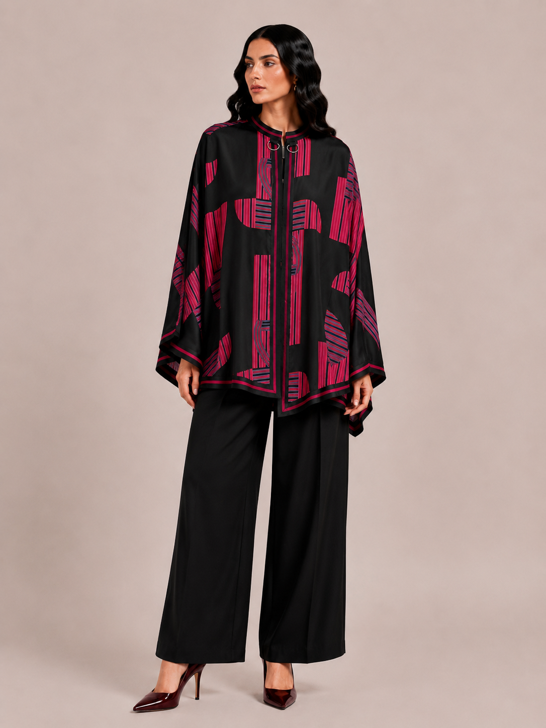 PINK STRIPPED DREAM DRAPE TOP