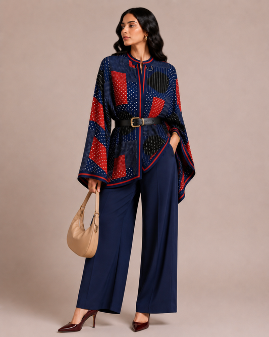 POLKA DREAM DRAPE TOP